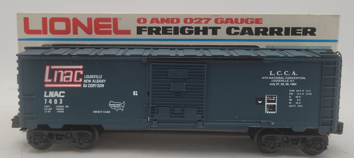 Lionel 6-7403 O Gauge L.C.C.A 1984 LNAC Boxcar EX/Box