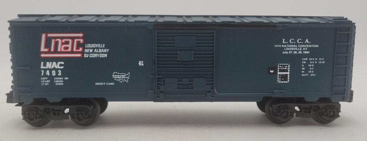 Lionel 6-7403 O Gauge L.C.C.A 1984 LNAC Boxcar EX/Box