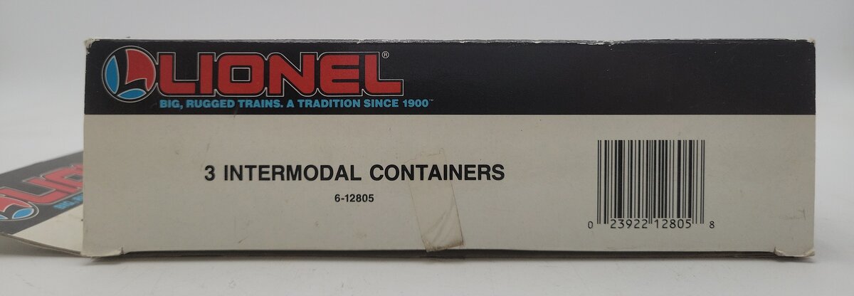 Lionel 6-12805 O and 027 Evergreen/Maersk/APL Intermodal Containers (Set of 3) EX/Box