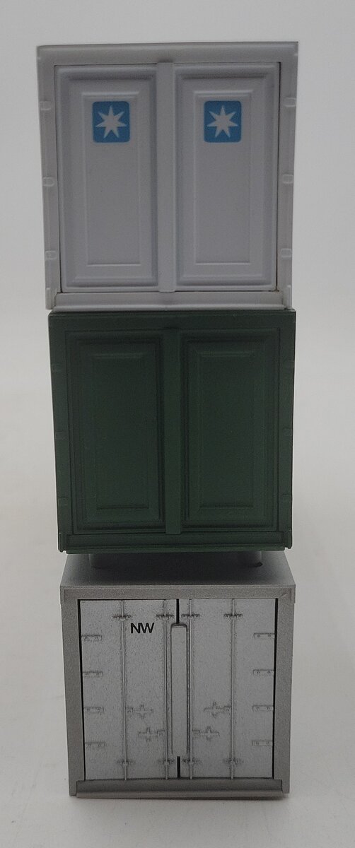 Lionel 6-12805 O and 027 Evergreen/Maersk/APL Intermodal Containers (Set of 3) EX/Box