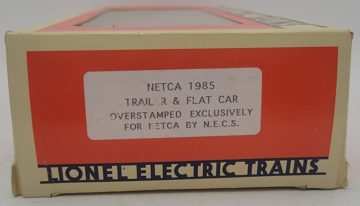 Lionel 6-16911 O Gauge Boston & Maine Flatcar with Piggyback Trailer EX/Box