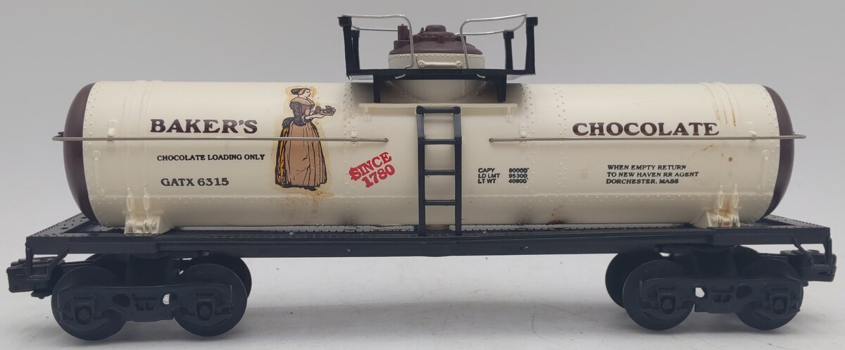 K-Line K6315 Baker's Single Dome Chocolate Tank Car VG