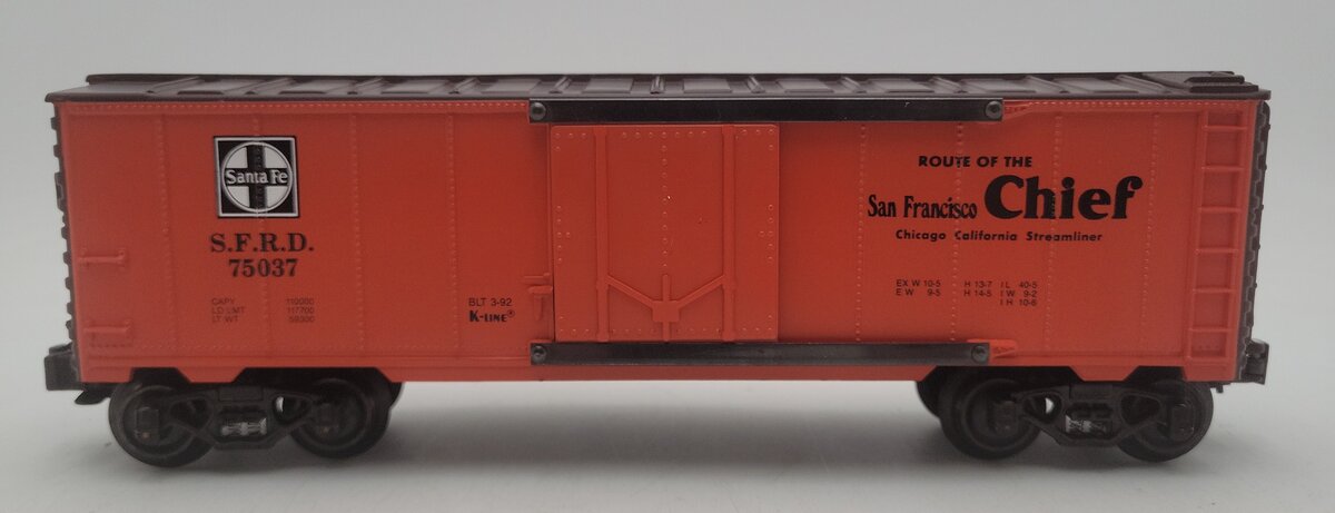 K-Line K75032 O Gauge Santa Fe Map Reefer Car EX/Box