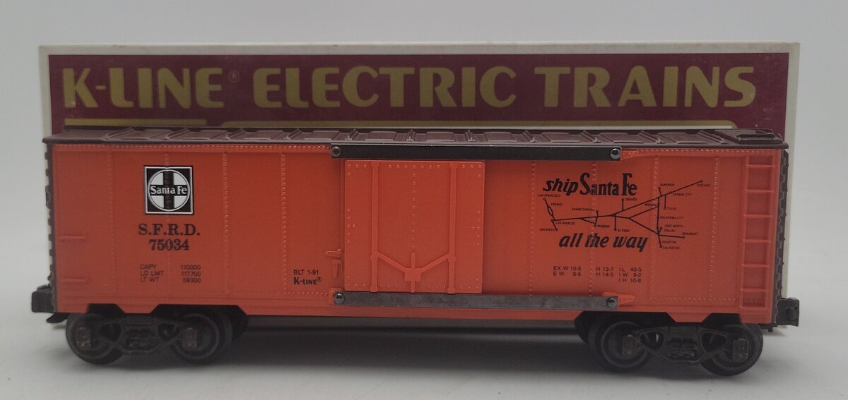 K-Line K75034 Santa Fe Chief #4 Map Series, Reefer EX/Box