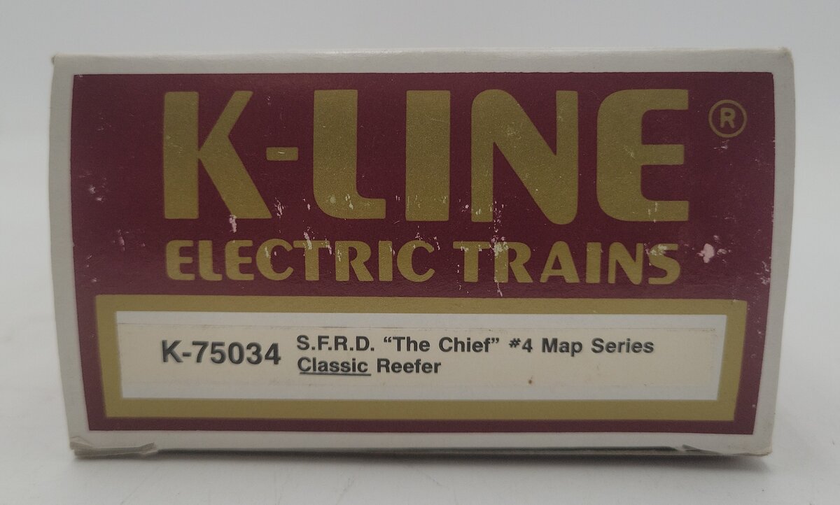 K-Line K75034 Santa Fe Chief #4 Map Series, Reefer EX/Box