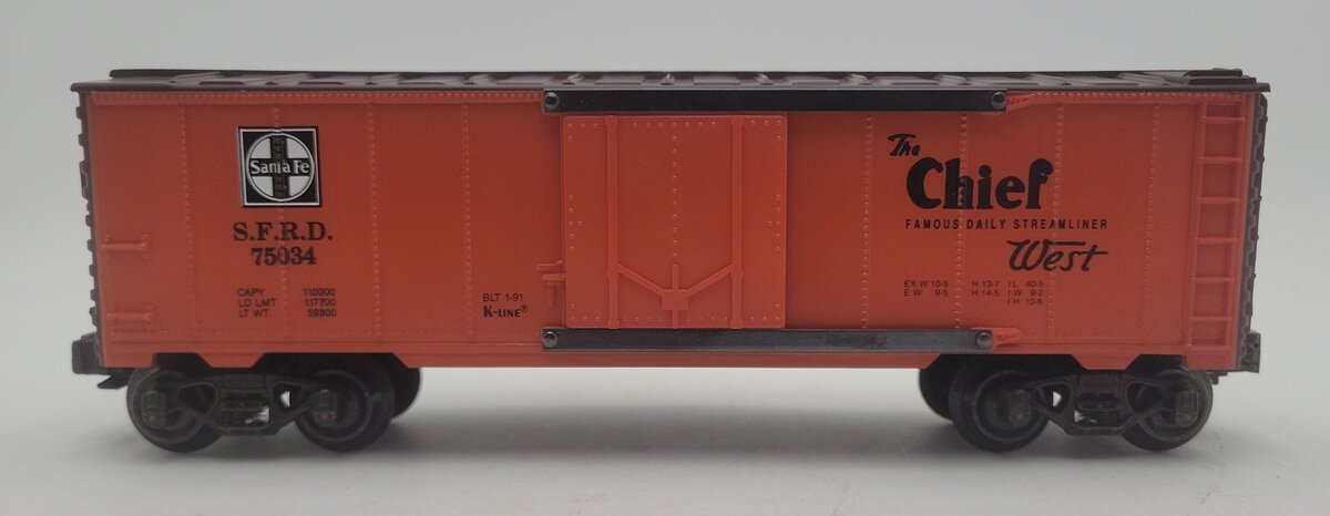 K-Line K75034 Santa Fe Chief #4 Map Series, Reefer EX/Box
