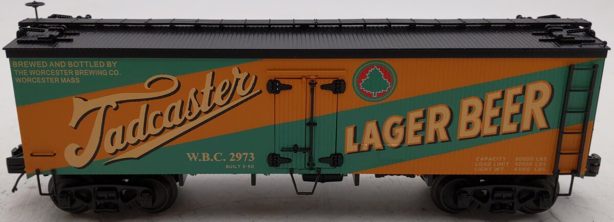 MTH 20-94349 O Gauge Tadcaster 36' Woodside Reefer Car #2973 LN/Box
