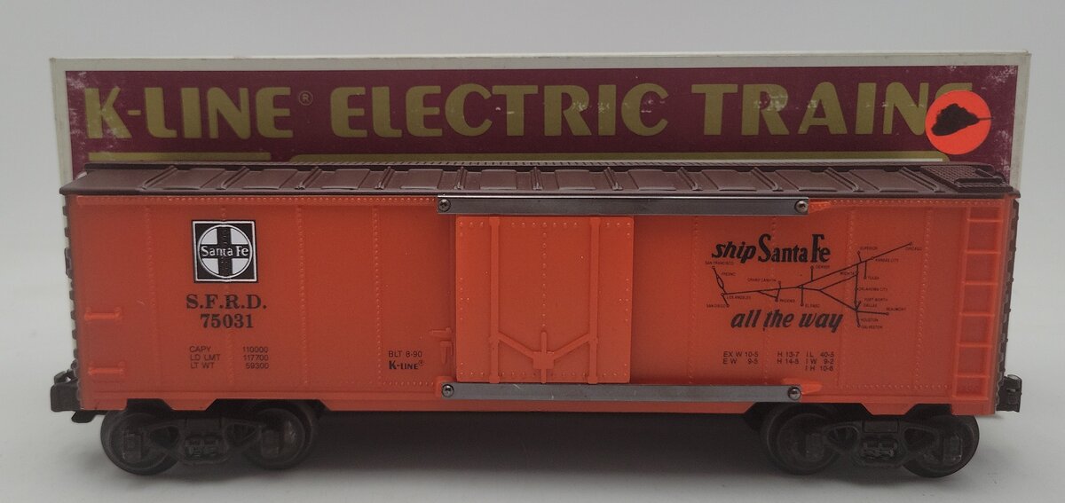 K-Line K75031 O Gauge Santa Fe Classic Reefer Car EX/Box