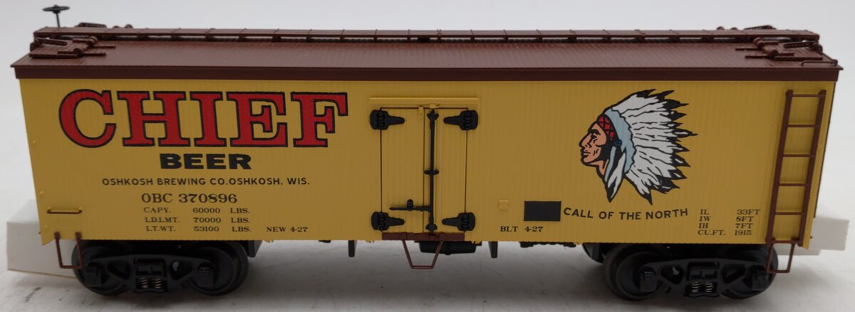 MTH 20-94311 O Gauge Chief Beer 36' Wood Reefer #370896 EX/Box