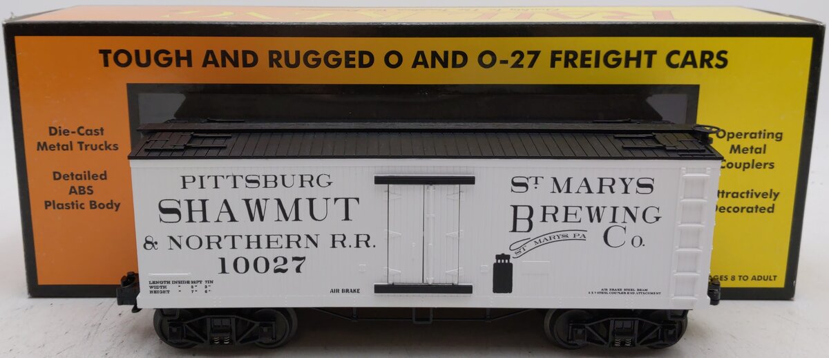 MTH 30-78046 O Gauge St. Mary's Brewing Company 19th Century Reefer Car #10027 LN/Box