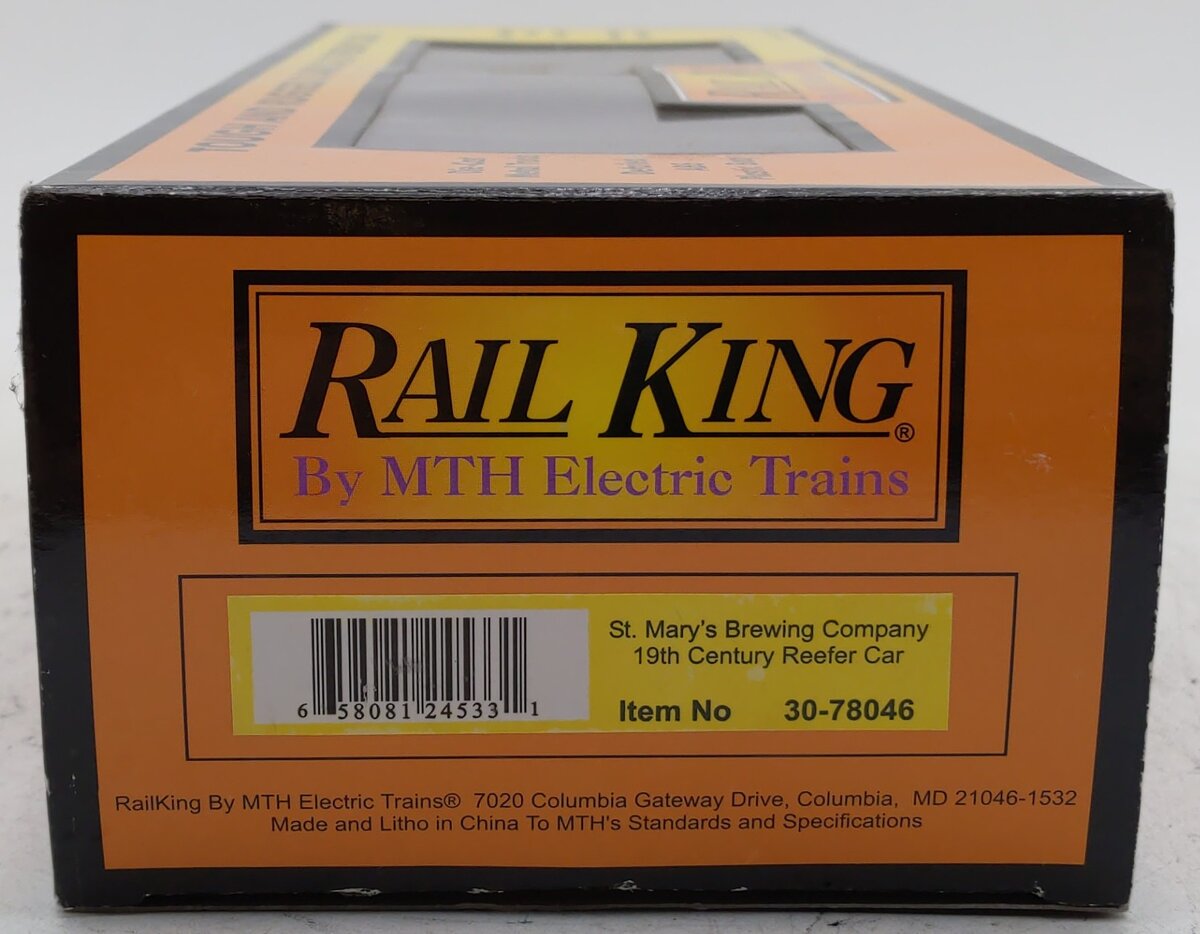 MTH 30-78046 O Gauge St. Mary's Brewing Company 19th Century Reefer Car #10027 LN/Box