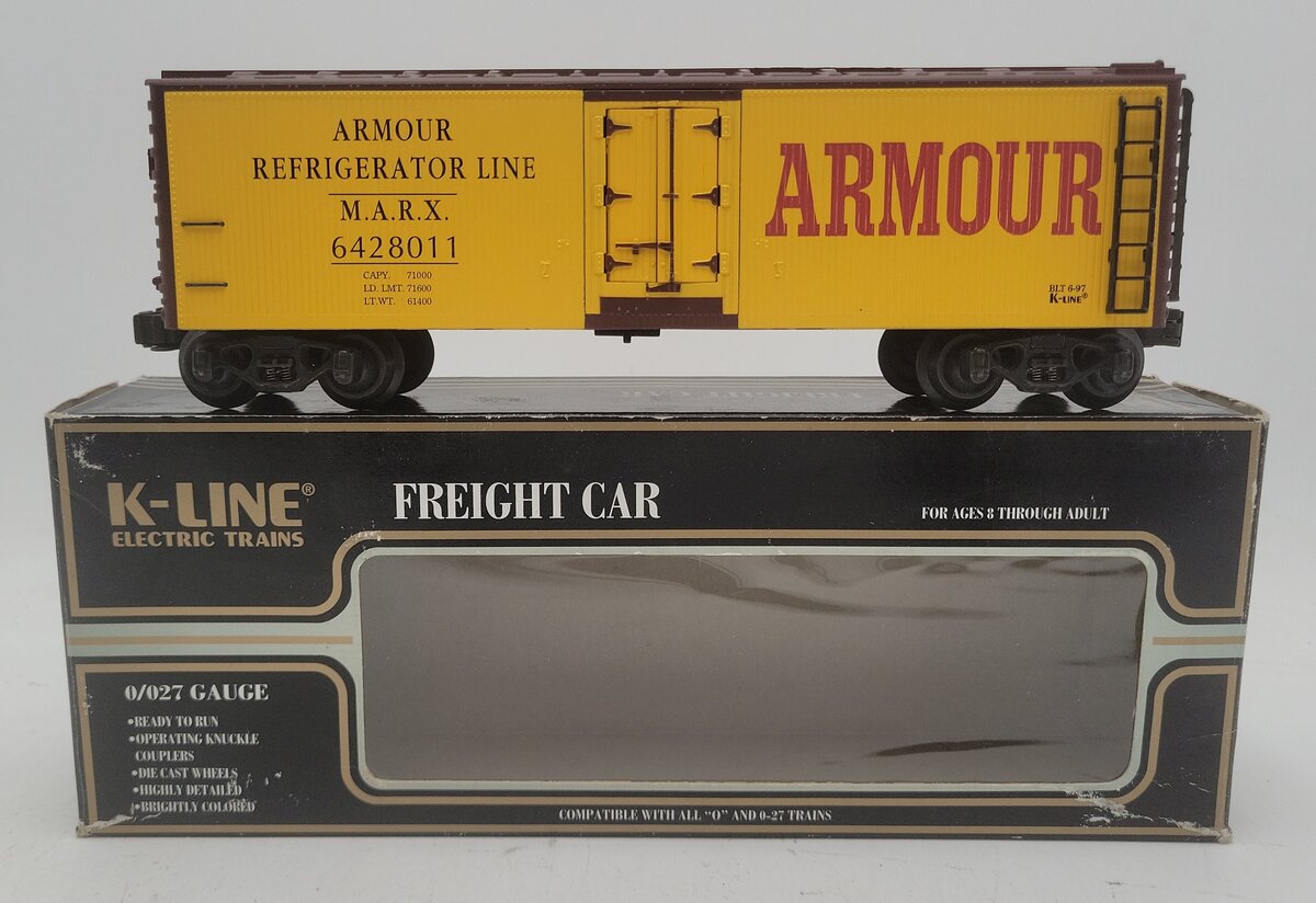 K-Line K642-8011 O Gauge Armour Classic Wood-Sided Refrigerator Car #6428011 EX/Box