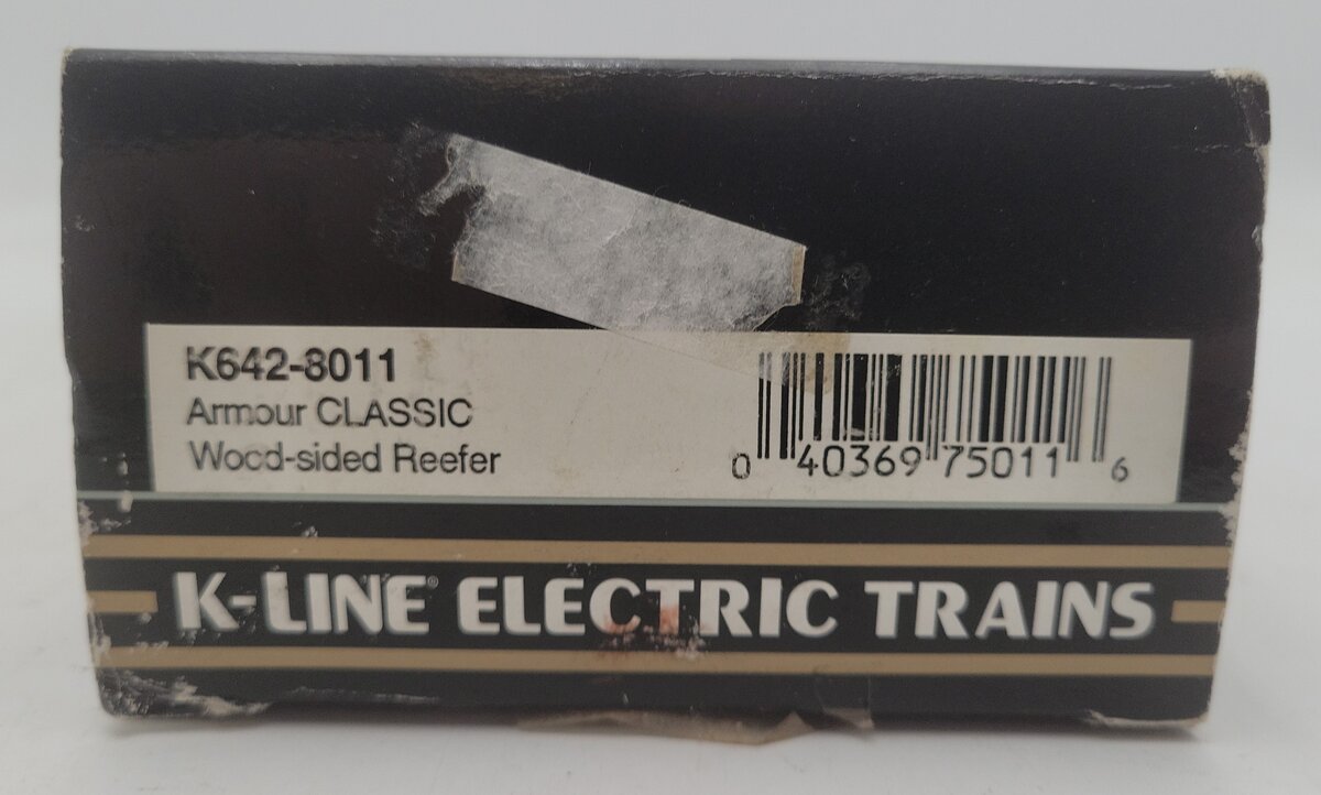 K-Line K642-8011 O Gauge Armour Classic Wood-Sided Refrigerator Car #6428011 EX/Box