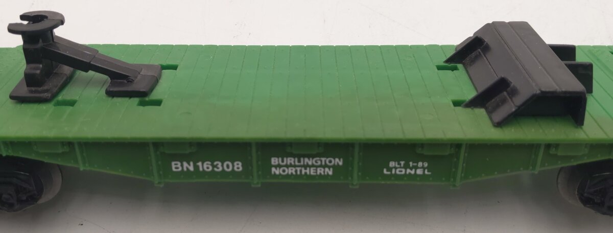 Lionel 6-16308 O Gauge Burlington Northern Flatcar w/Trailer #298224 EX/Box