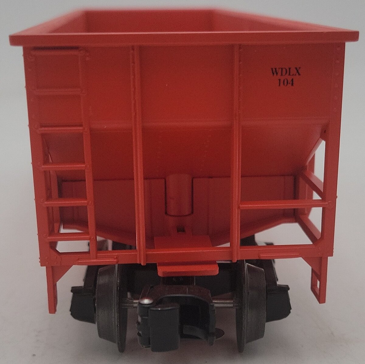 Weaver U1151L O Gauge Waddell Coal 2-Bay Ribbed Coal Car #104 (3 Rail) EX/Box