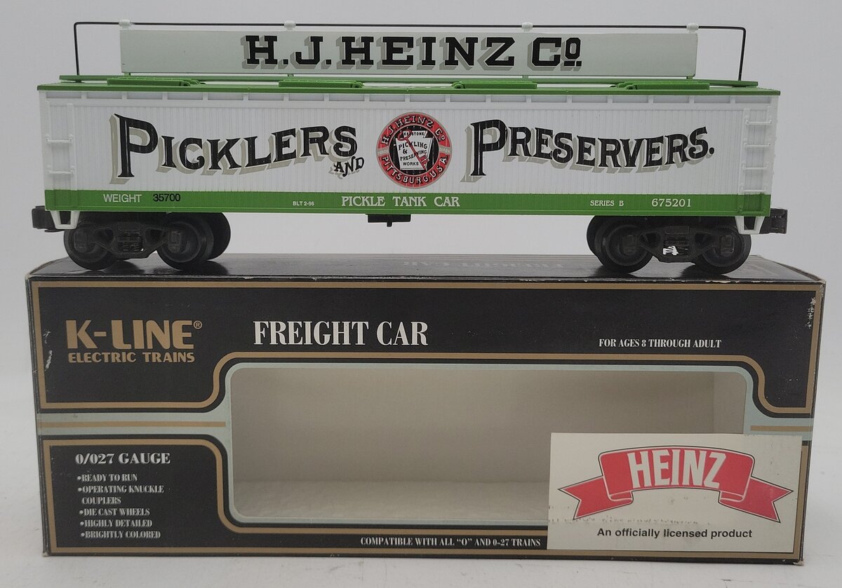 K-Line K675201 O Gauge Heinz Co. Vat Car EX/Box