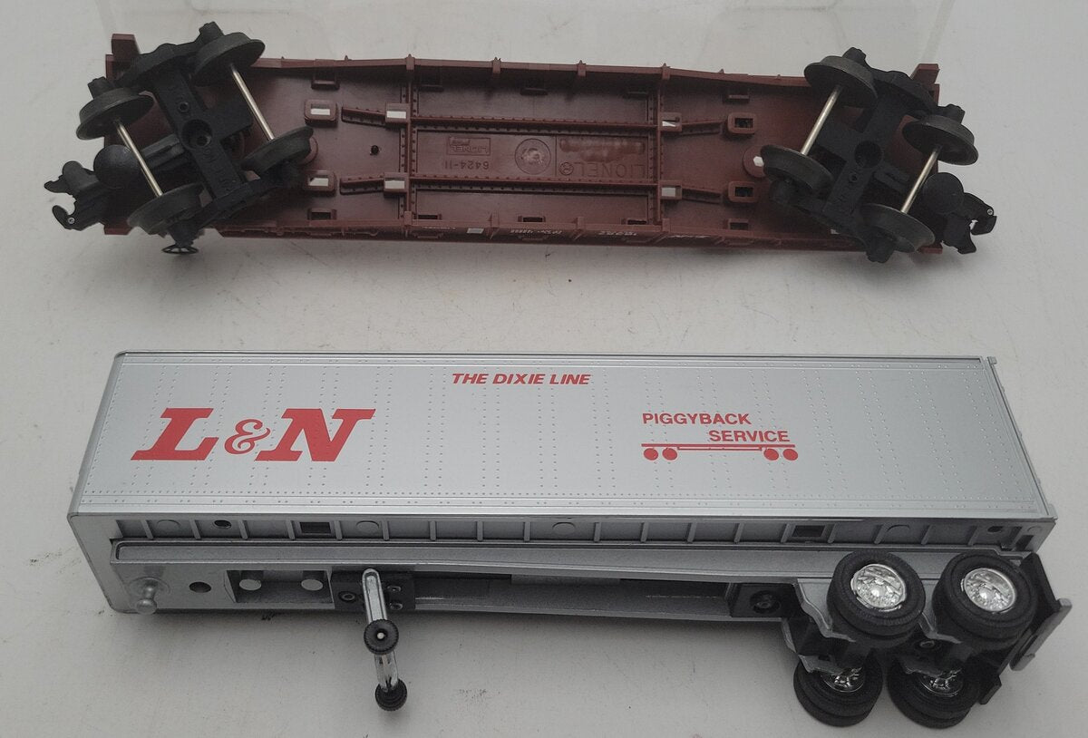 Lionel 6-16357 O Gauge Louisville and Nashville Flatcar w/Trailer EX/Box