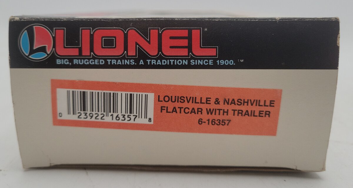 Lionel 6-16357 O Gauge Louisville and Nashville Flatcar w/Trailer EX/Box