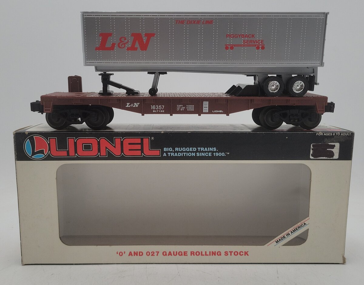 Lionel 6-16357 O Gauge Louisville and Nashville Flatcar w/Trailer EX/Box