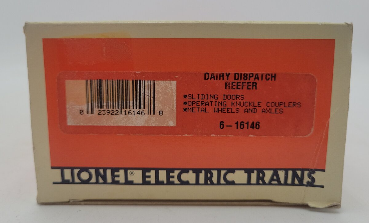 Lionel 6-16146 O Gauge Dairy Dispatch Reefer EX/Box