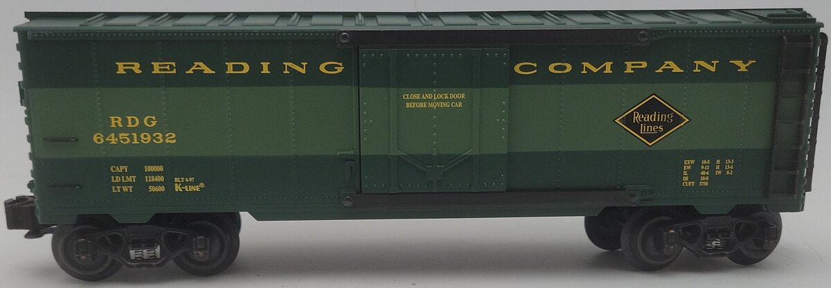 K-Line K645-1932 O Gauge Reading Express Reefer Car EX/Box