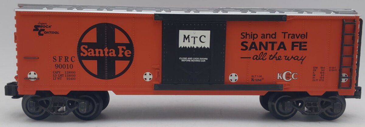 K-Line K-90010 O Gauge Santa Fe KCC 1996 Steel-Sided Reefer Car EX/Box