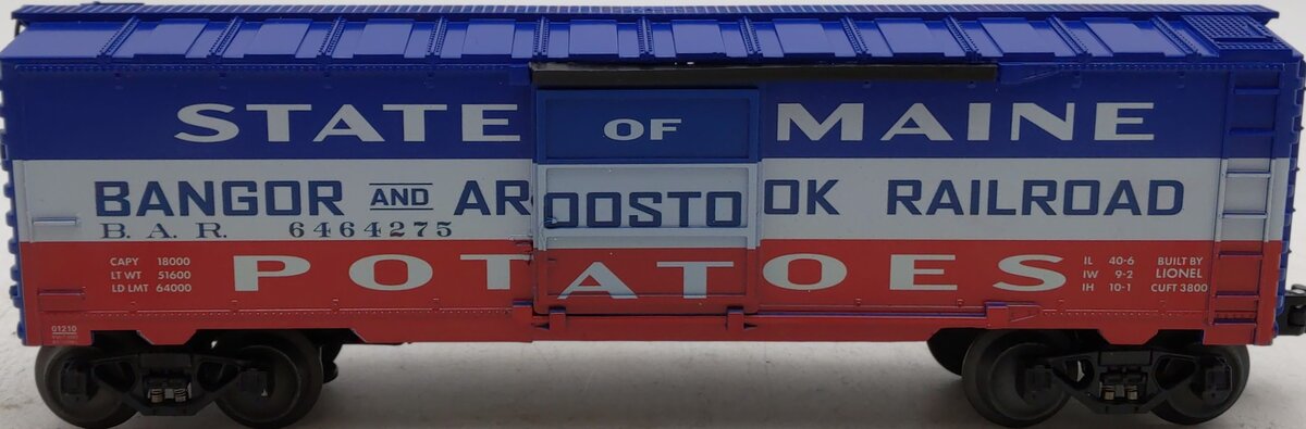 Lionel 2001210 O Gauge Metca State of Maine Boxcar #6464275 LN/Box