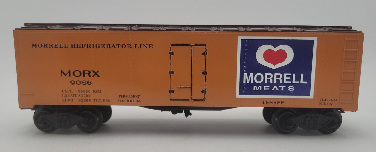 Williams 3280 O Gauge Morrell Meats Reefrigerator Car #9086 EX/Box