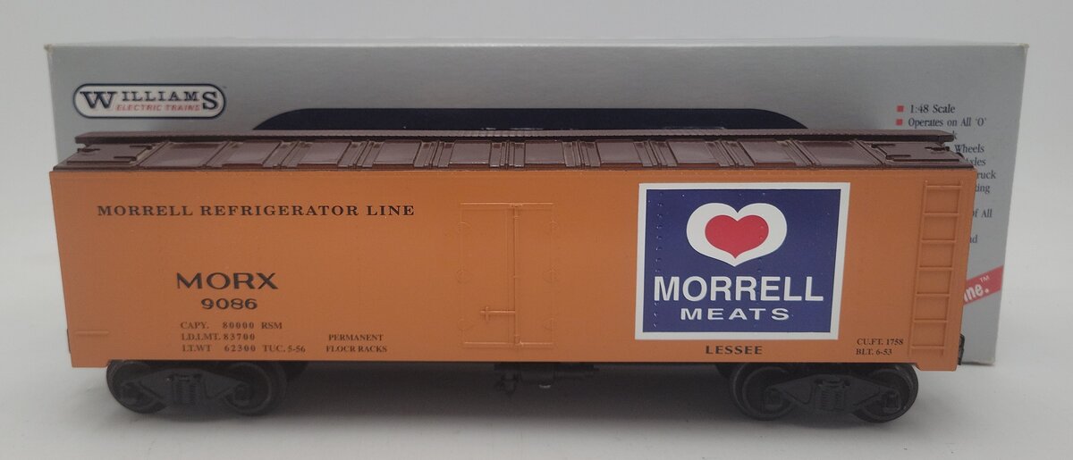 Williams 3280 O Gauge Morrell Meats Reefrigerator Car #9086 EX/Box
