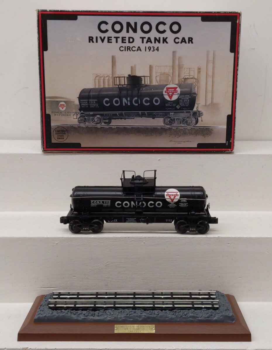 K-Line K-639104 O Gauge Conoco Riveted Tank Car/Bank EX/Box