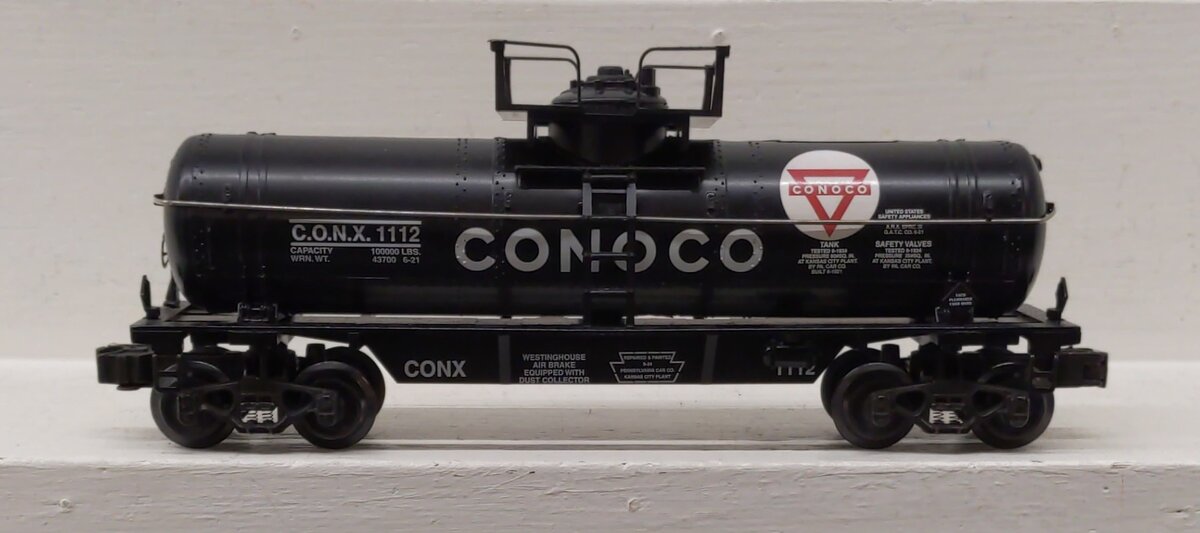 K-Line K-639104 O Gauge Conoco Riveted Tank Car/Bank EX/Box
