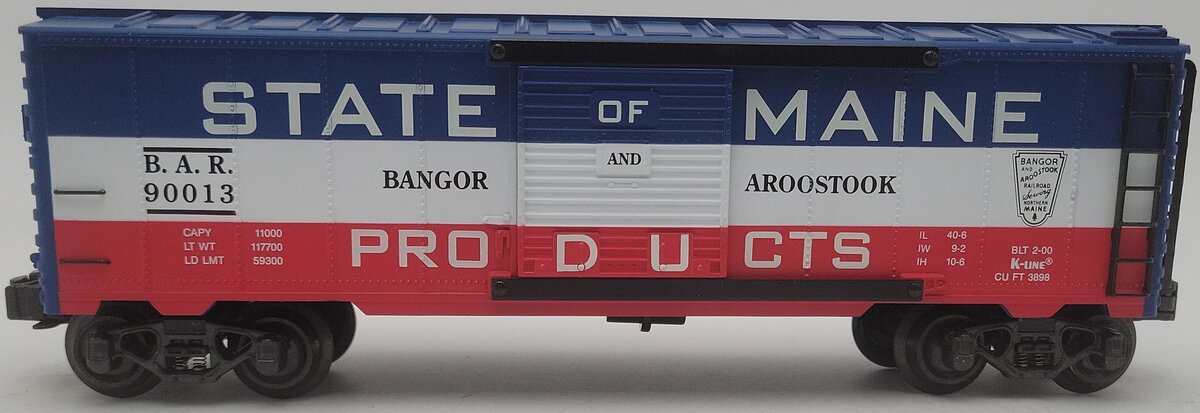 K-Line K900131C O KCC State of Maine Classic Boxcar EX/Box