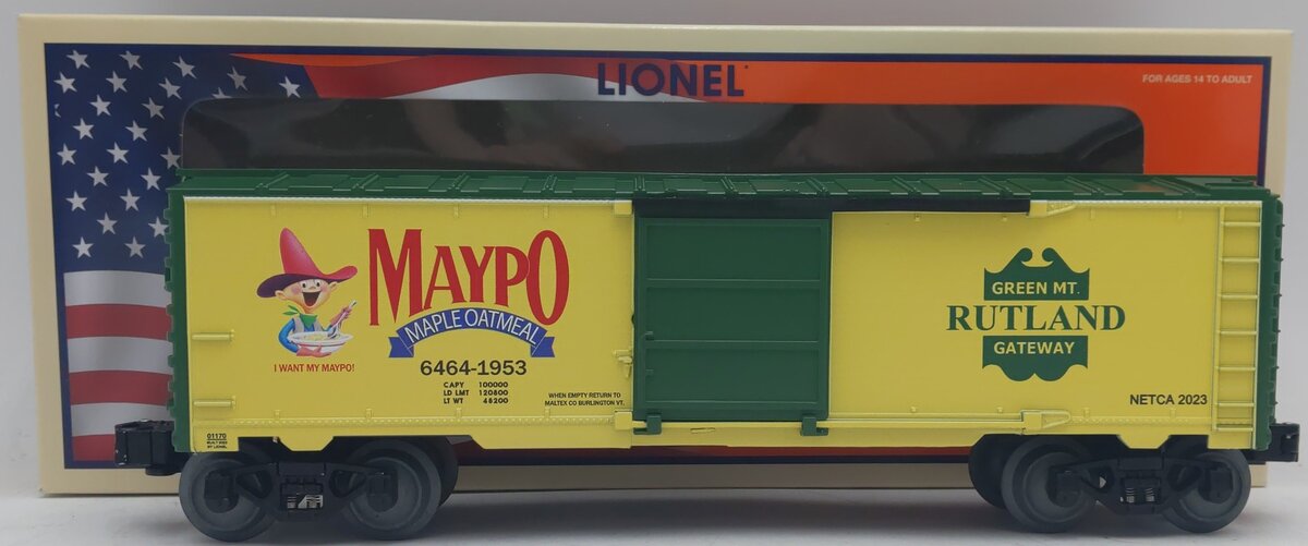 Lionel 2301170 O Gauge Maypo 6464-1953 Netca 2023 Boxcar LN/Box
