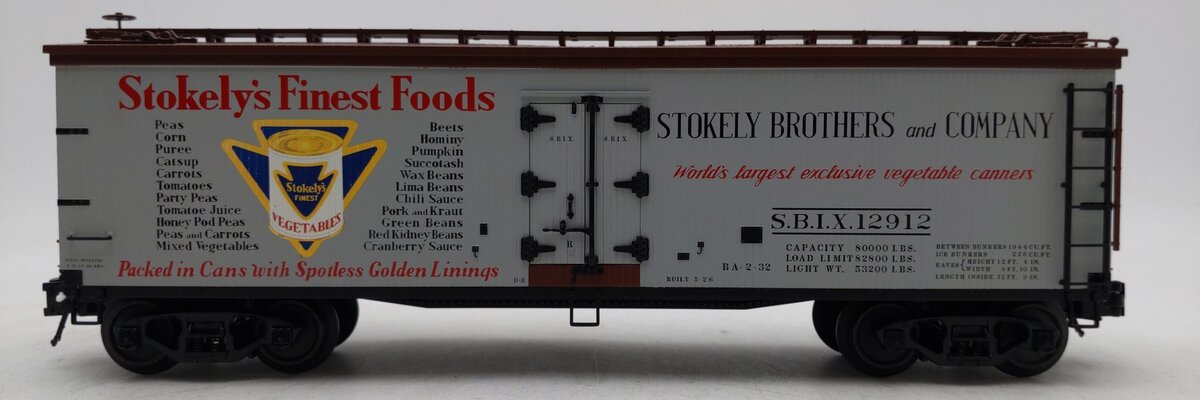 Atlas 8189-2 O Gauge Stokely's Wood-Side Reefer #12912 (3 Rail) LN/Box