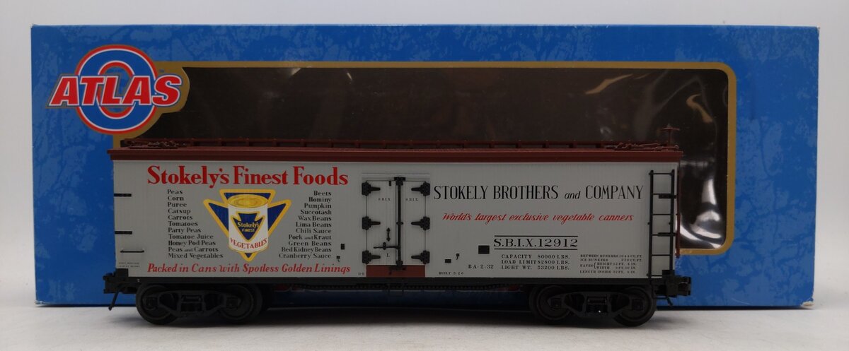 Atlas 8189-2 O Gauge Stokely's Wood-Side Reefer #12912 (3 Rail) LN/Box
