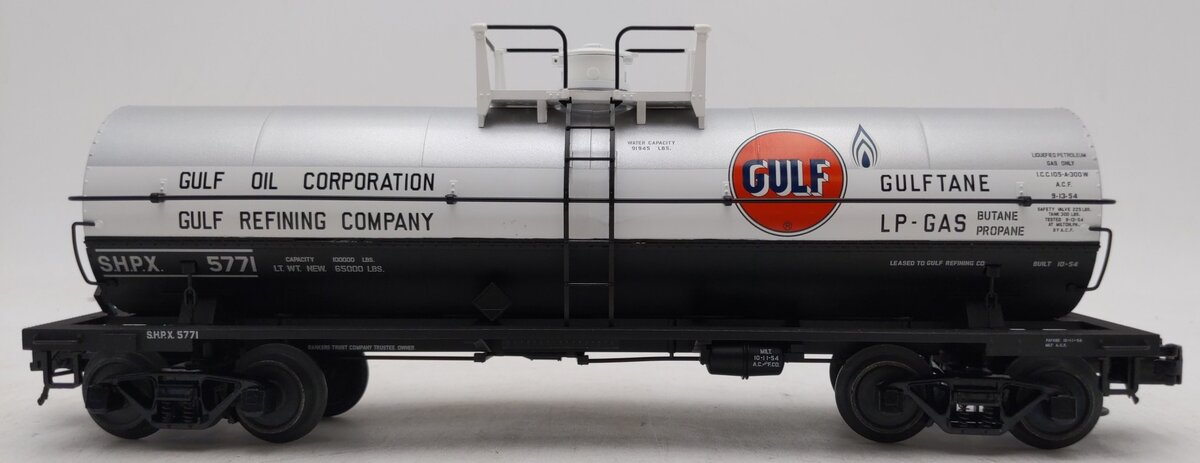 Atlas 8202-5 O Gauge Gulf Oil 11,000 Gallon Tank Car #5771 EX/Box
