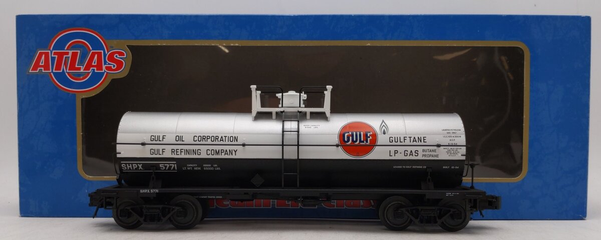 Atlas 8202-5 O Gauge Gulf Oil 11,000 Gallon Tank Car #5771 EX/Box