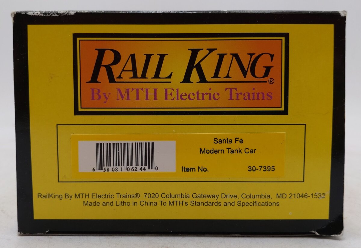 MTH 30-7395 O Gauge Santa Fe Modern Tank Car #98507 LN/Box
