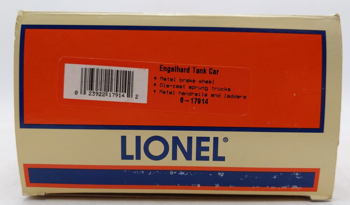 Lionel 6-17914 O Gauge Engelhard Unibody Tank Car #65374 EX/Box