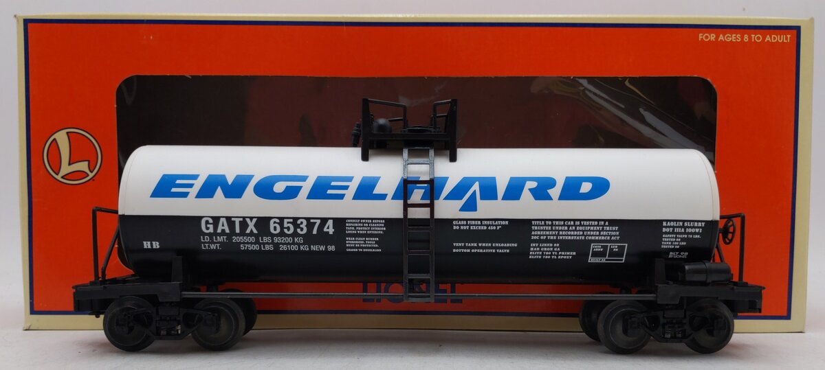 Lionel 6-17914 O Gauge Engelhard Unibody Tank Car #65374 EX/Box