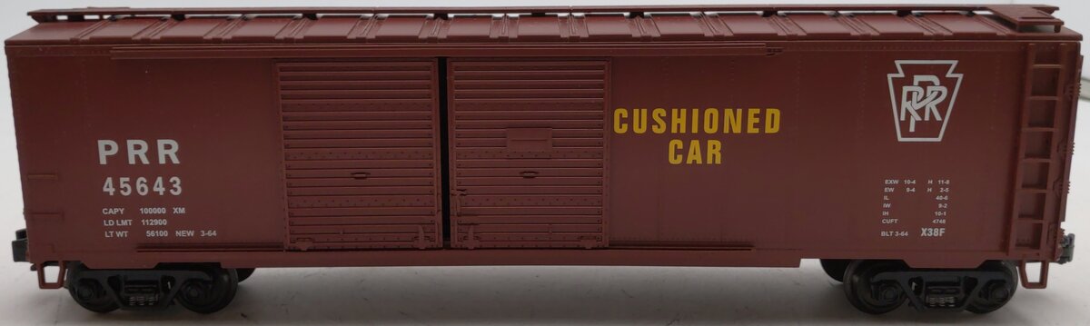 MTH 20-93016 O Gauge Pennsylvania 50' Double Door Boxcar #45643 EX/Box