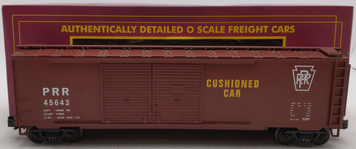 MTH 20-93016 O Gauge Pennsylvania 50' Double Door Boxcar #45643 EX/Box