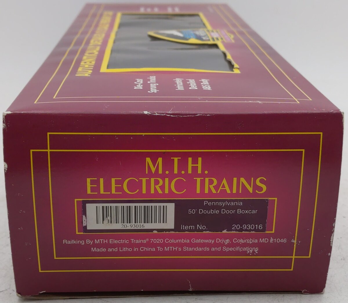 MTH 20-93016 O Gauge Pennsylvania 50' Double Door Boxcar #45643 EX/Box