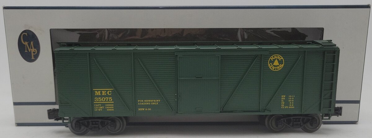 Crown OB-102 O Gauge Maine Central Outside Braced Boxcar #35075 EX/Box