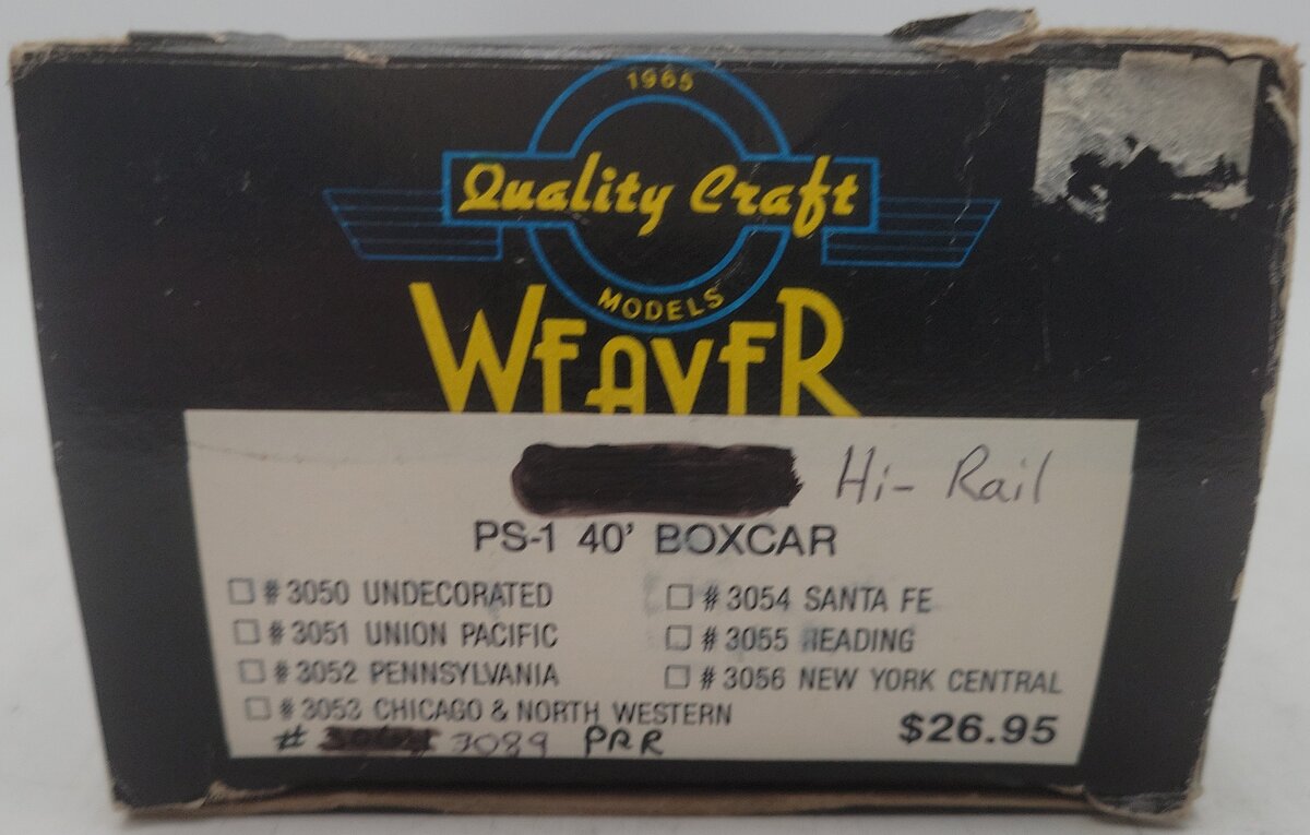 Weaver 3089 Pennsylvania PS1 Boxcar 3-Rail #52717 EX/Box