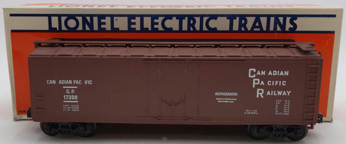 Lionel 6-17300 O Gauge Canadian Pacific Railway Reefer Car EX/Box