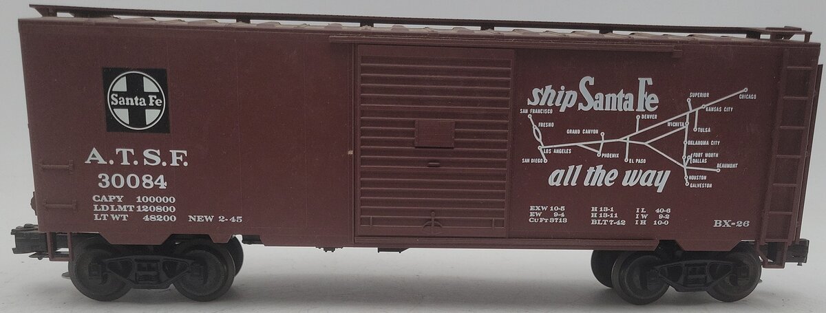Weaver 146287 O Scale Santa Fe Super Chief Boxcar (3-Rail) EX/Box