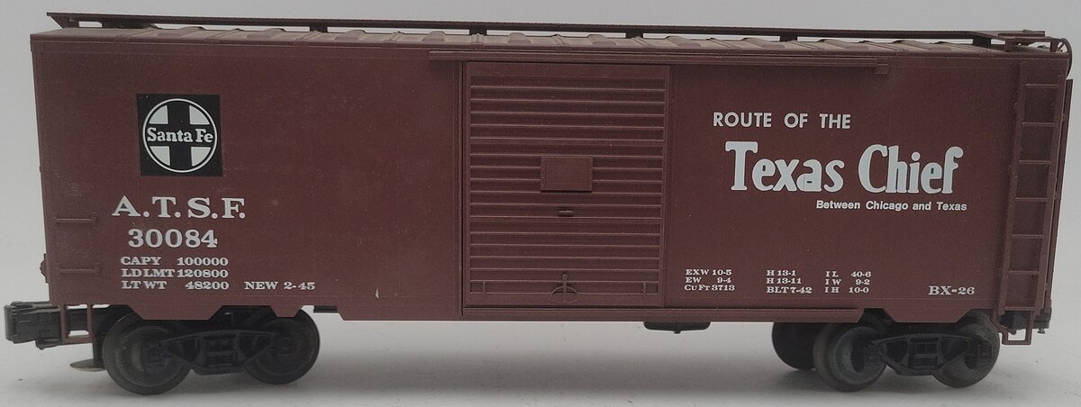 Weaver 146287 O Scale Santa Fe Super Chief Boxcar (3-Rail) EX/Box