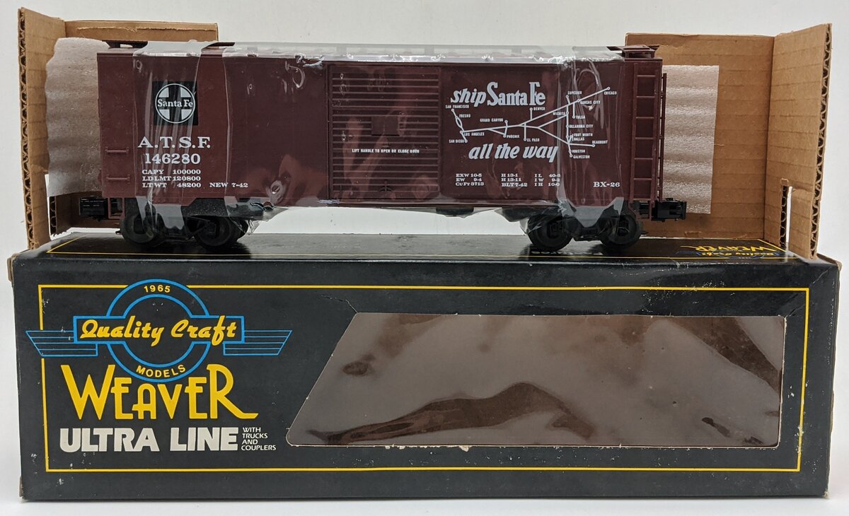Weaver 146280 O Scale Santa Fe Super Chief Single-Door Boxcar #146280 VG/Box