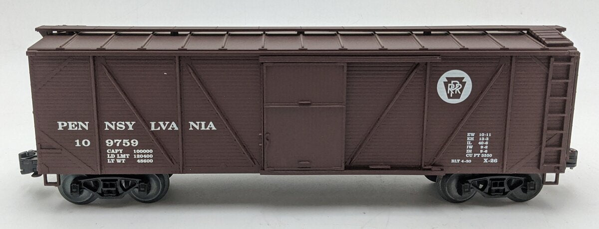 Crown OB103 O Gauge Pennsylvania Outside Braced Hi-Rail Boxcar #109759 LN/Box
